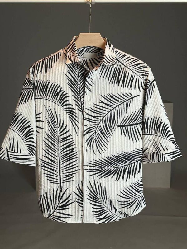 Mens cotton fabric 3/4 sleeve shirt [12 patterns] - Image 4