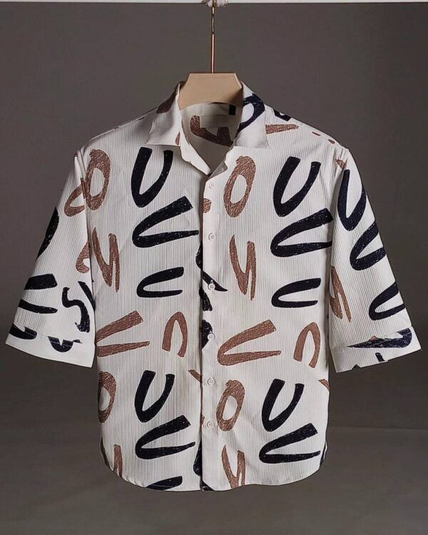Mens cotton fabric 3/4 sleeve shirt [12 patterns] - Image 5