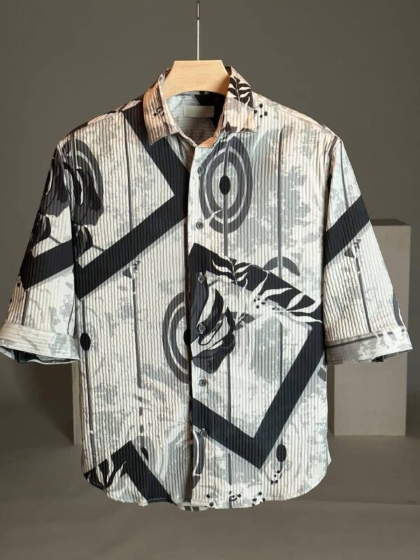 Mens cotton fabric 3/4 sleeve shirt [12 patterns] - Image 6