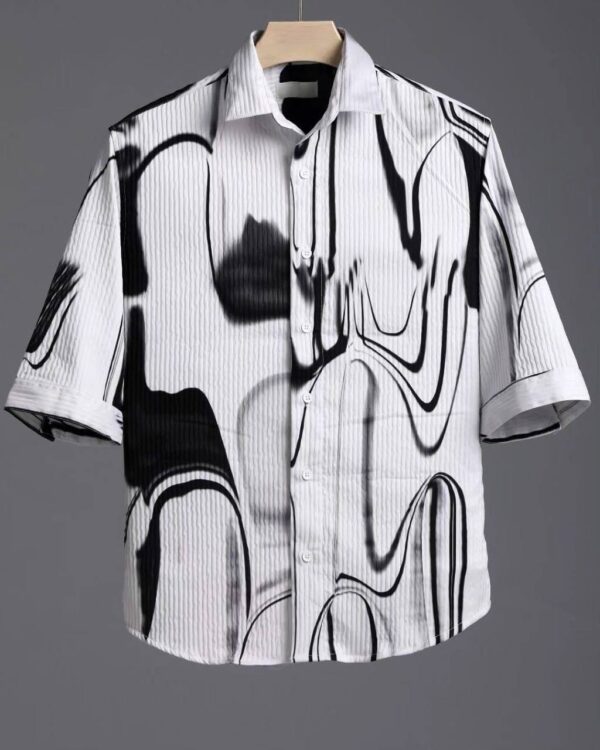Mens cotton fabric 3/4 sleeve shirt [12 patterns] - Image 7
