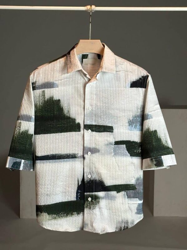 Mens cotton fabric 3/4 sleeve shirt [12 patterns] - Image 9