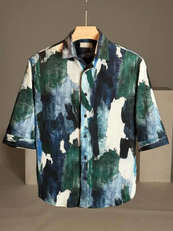 Mens cotton fabric 3/4 sleeve shirt [12 patterns] - Image 10