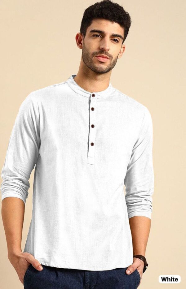 Mens casual short kurta [5 colours] - Image 4