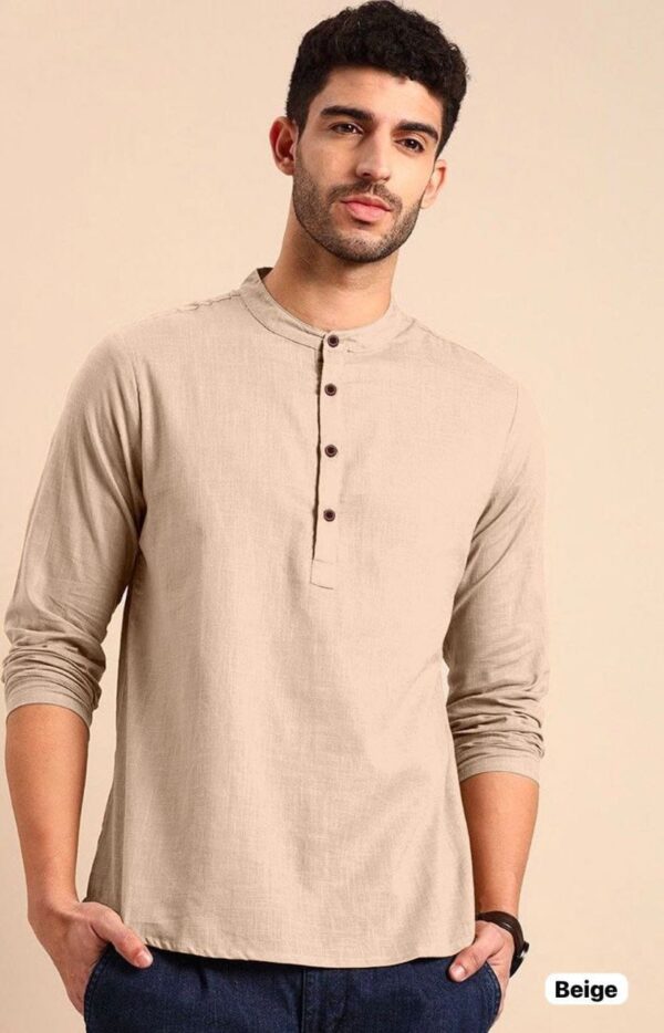 Mens casual short kurta [5 colours] - Image 5