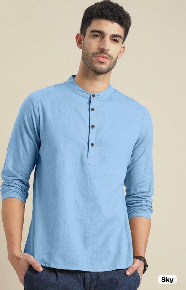Mens casual short kurta [5 colours] - Image 3