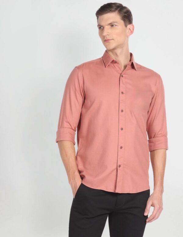 MENS PLAIN FULL SLEEVE RAYMOND COTTON SHIRT [9 COLOURS] - Image 4