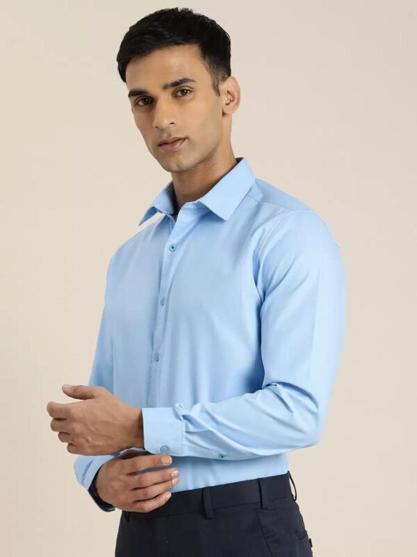 MENS PLAIN FULL SLEEVE RAYMOND COTTON SHIRT [9 COLOURS] - Image 3