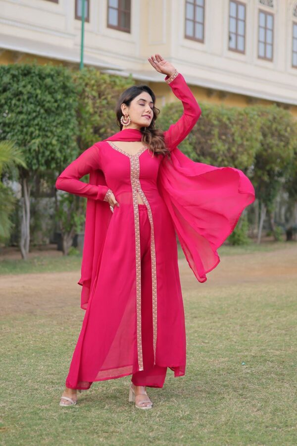 womens kurti with pant and dupatta [2 colours] - Image 2