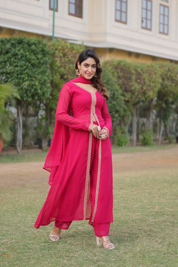 womens kurti with pant and dupatta [2 colours] - Image 3