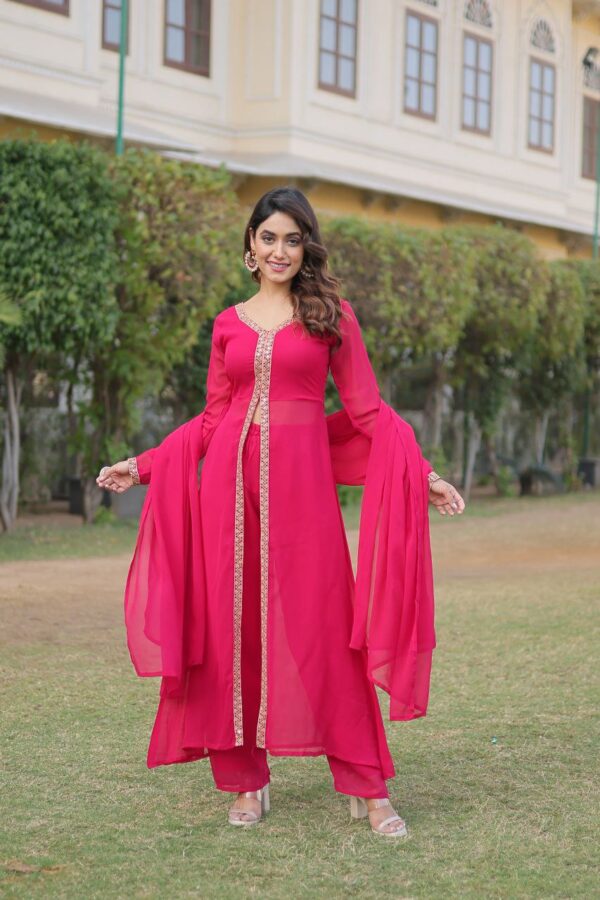 womens kurti with pant and dupatta [2 colours] - Image 9