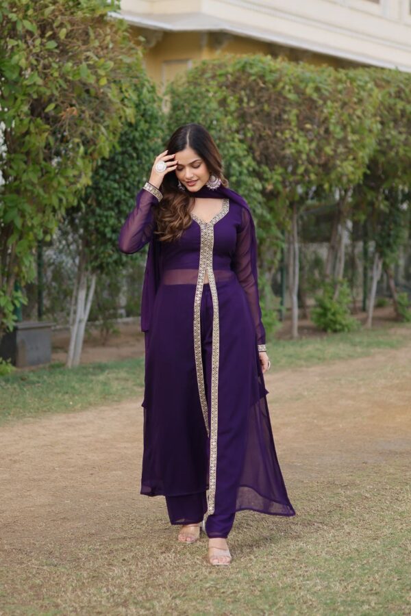 womens kurti with pant and dupatta [2 colours] - Image 5