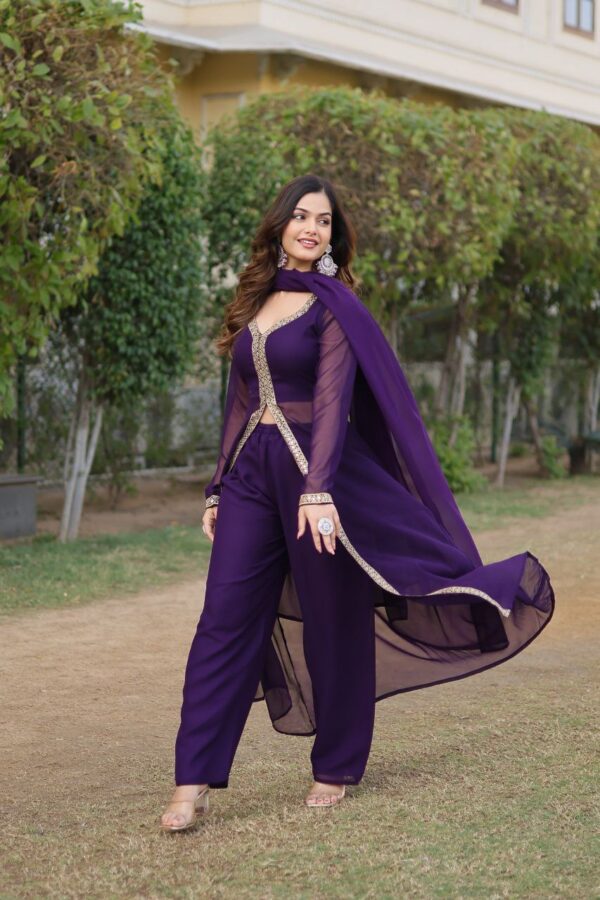 womens kurti with pant and dupatta [2 colours] - Image 4