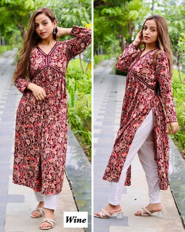womens naira cut flair dress [4 colours] - Image 2
