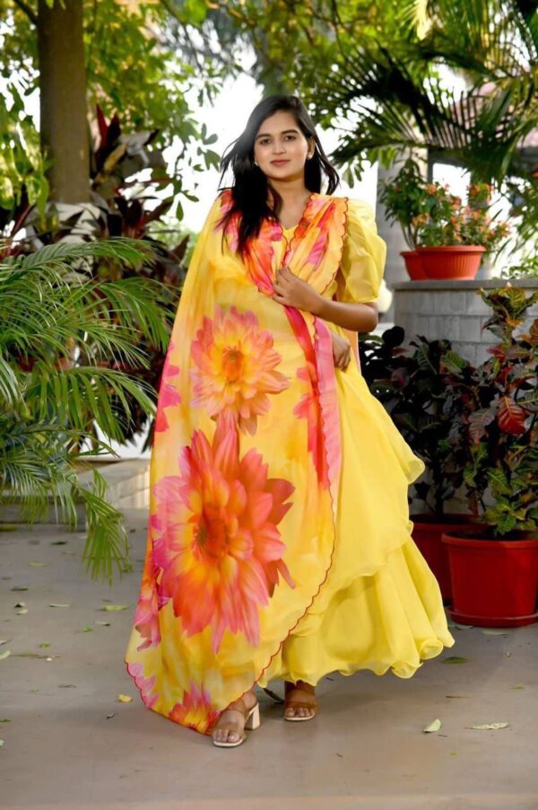 PREMIUM DESIGNER READYMADE GOWN-DUPATTA COLLECTION - Image 2