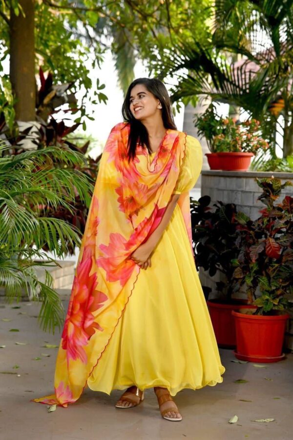 PREMIUM DESIGNER READYMADE GOWN-DUPATTA COLLECTION - Image 4