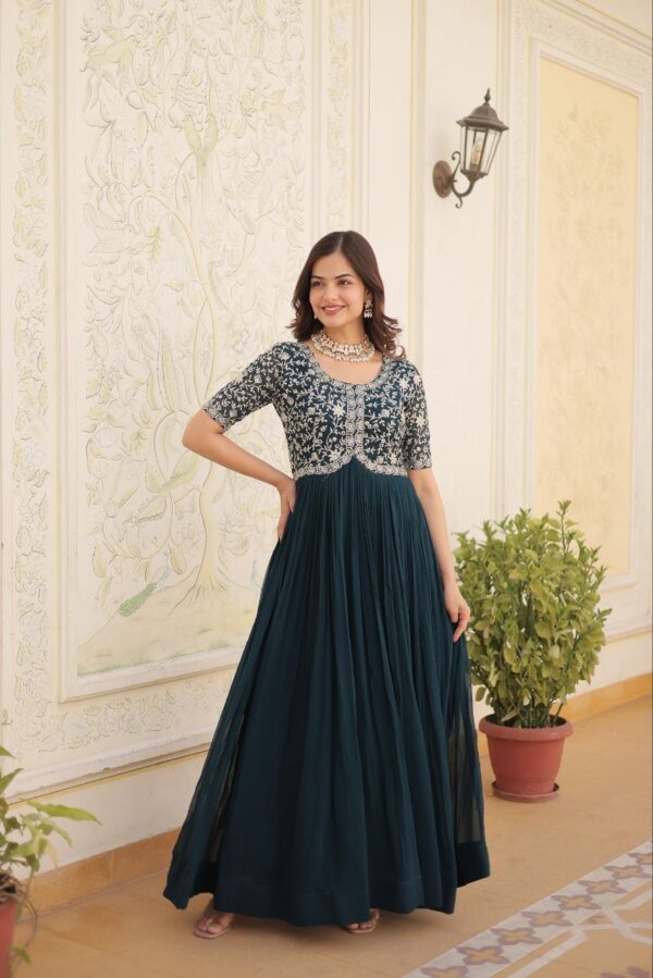 PREMIUM DESIGNER READYMADE GOWNS FOR WOMENS [3 COLOURS] - Image 2
