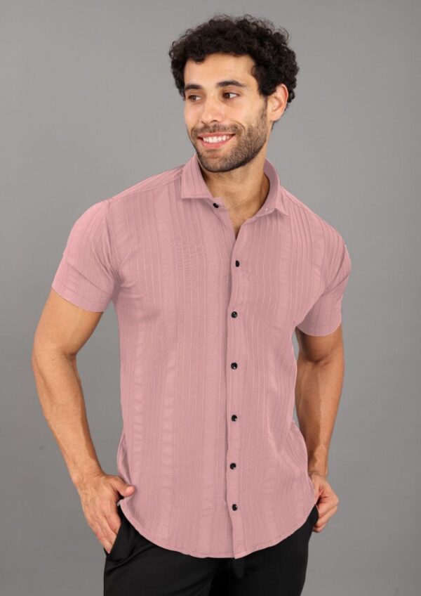 Mens casual half sleeve plain shirts [12 colours] - Image 2