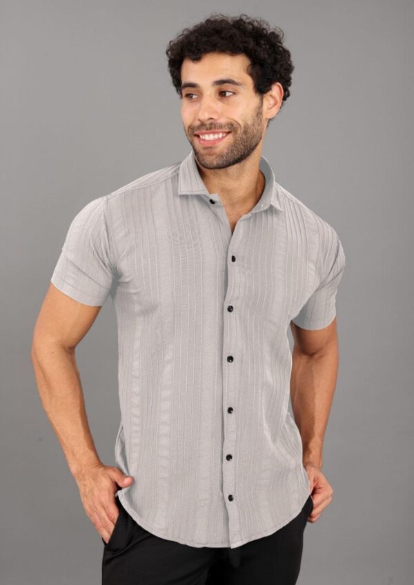 Mens casual half sleeve plain shirts [12 colours] - Image 3