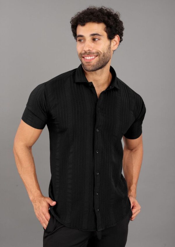Mens casual half sleeve plain shirts [12 colours] - Image 4