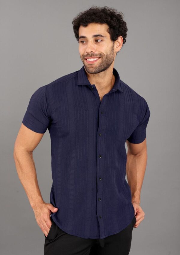 Mens casual half sleeve plain shirts [12 colours] - Image 5