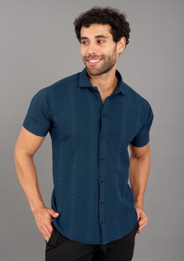 Mens casual half sleeve plain shirts [12 colours] - Image 6