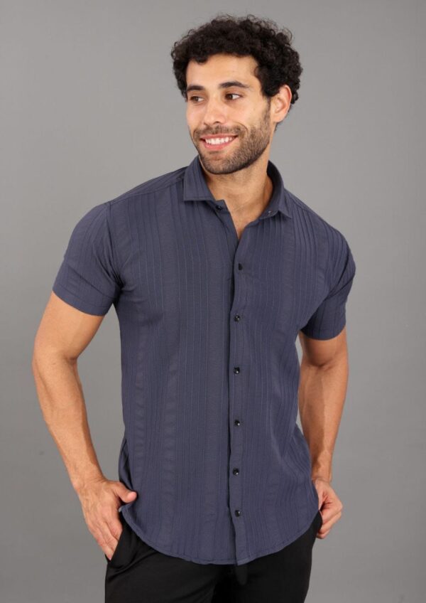 Mens casual half sleeve plain shirts [12 colours] - Image 7