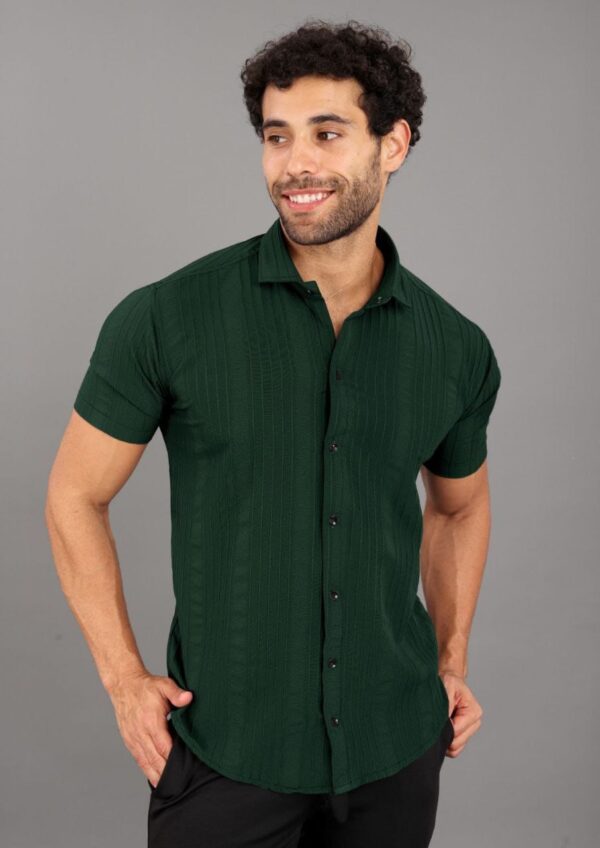 Mens casual half sleeve plain shirts [12 colours] - Image 11