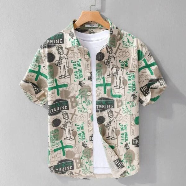 MENS PRINTED HALF SLEEVE SHIRT [8 option] - Image 2