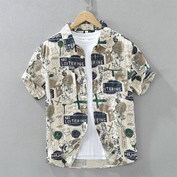 MENS PRINTED HALF SLEEVE SHIRT [8 option] - Image 7