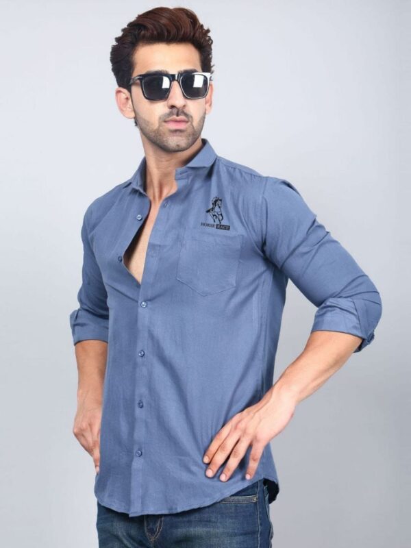 mens plain full sleeve regular fit shirt [4 colour]