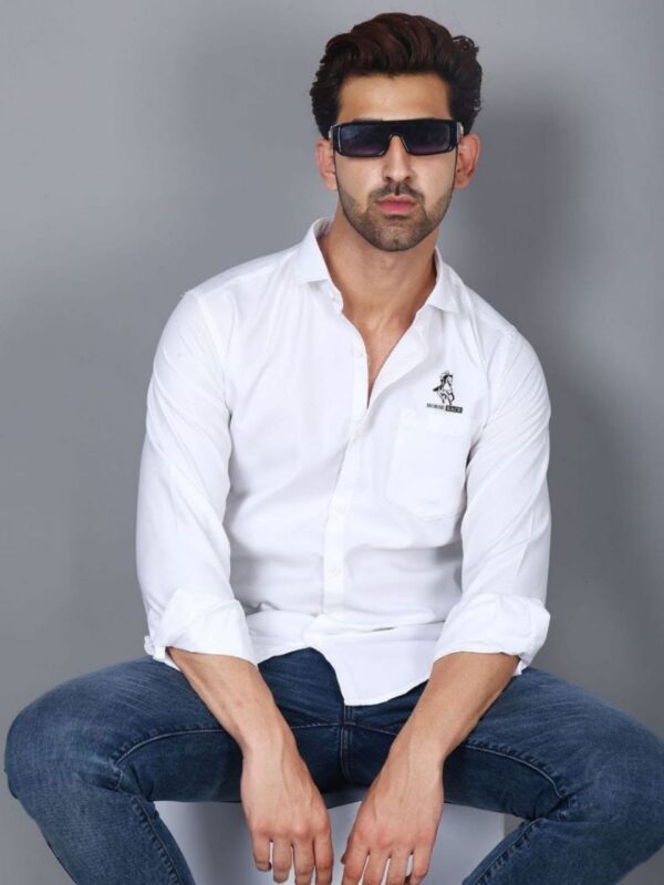 mens plain full sleeve regular fit shirt [4 colour] - Image 4