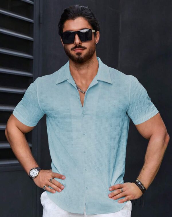 mens exclusive imported fabric half sleeve shirt [6 COLORS ] - Image 7