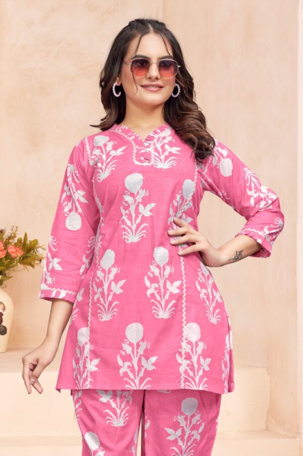 jaipuri print women top and pant set [4 colours] - Image 4