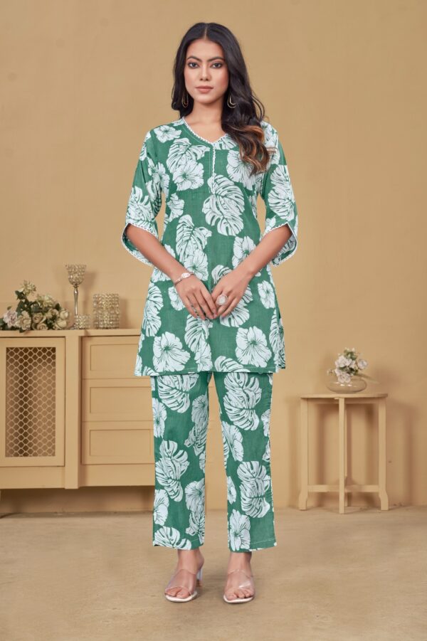 jaipuri print women top and pant set [4 colours] - Image 5