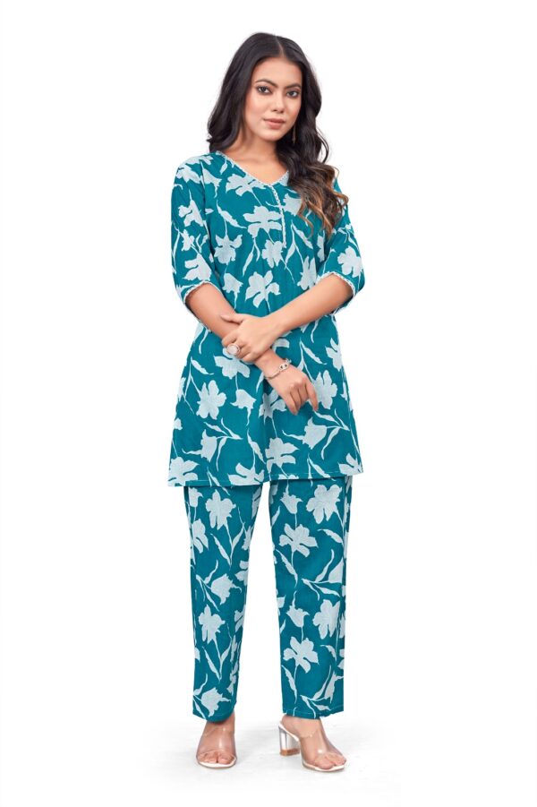 jaipuri print women top and pant set [4 colours] - Image 4