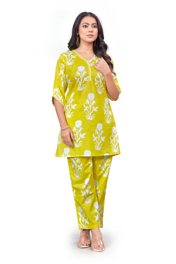 jaipuri print women top and pant set [4 colours] - Image 2