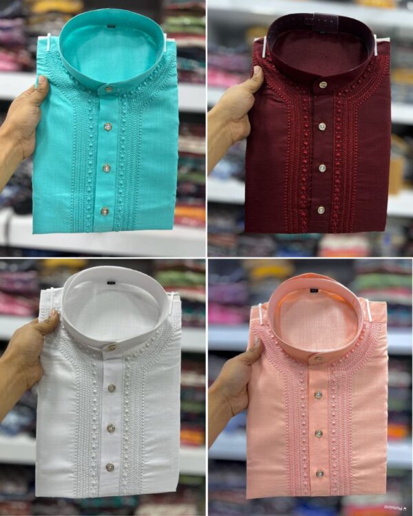 MENS PLAIN LONG KURTA DAILY AND FESTIVE WEAR [4 COLOUR]