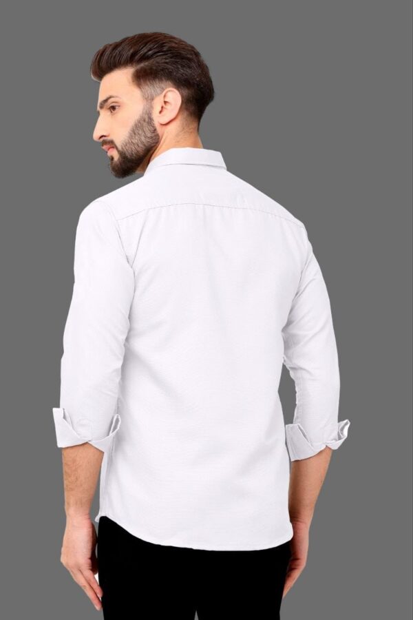 MENS PLAIN FULL SLEEVE POCKET SHIRTS [7 COLOURS] - Image 3