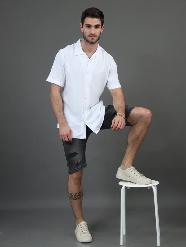 mens regular fit plain half sleeve shirt in 8 bold colors - Image 20