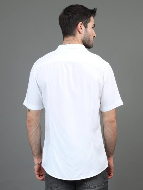 mens regular fit plain half sleeve shirt in 8 bold colors - Image 19