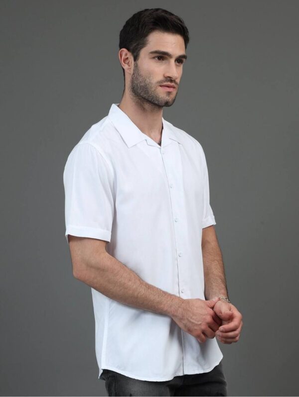 mens regular fit plain half sleeve shirt in 8 bold colors - Image 18
