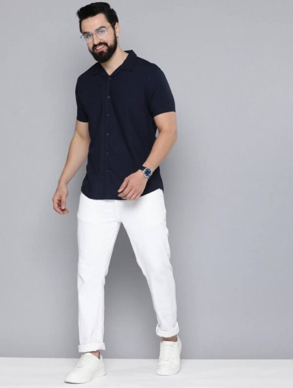 mens regular fit plain half sleeve shirt in 8 bold colors - Image 16