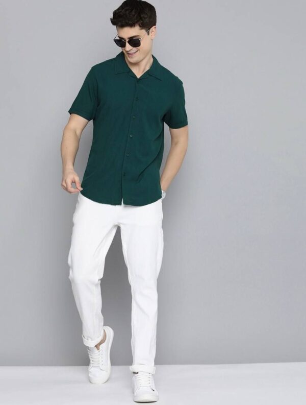mens regular fit plain half sleeve shirt in 8 bold colors - Image 11