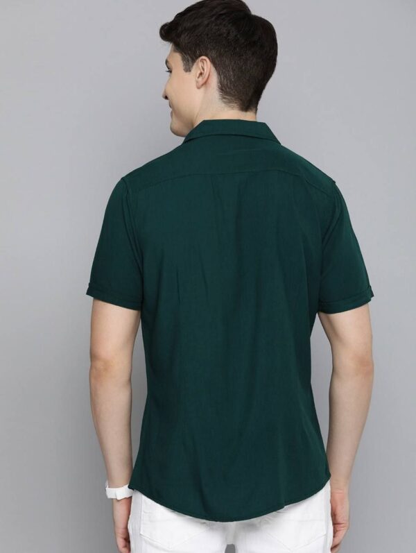 mens regular fit plain half sleeve shirt in 8 bold colors - Image 10