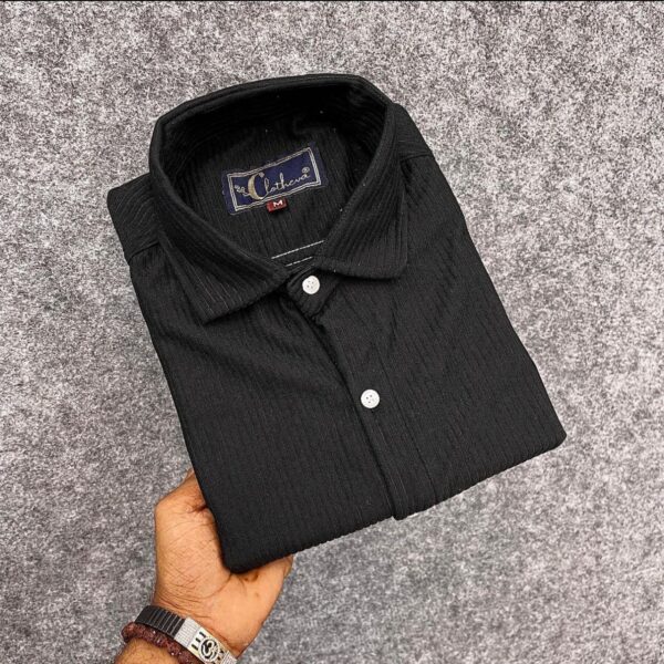 mens regular fit plain half sleeve shirt in 7 bold colors - Image 3