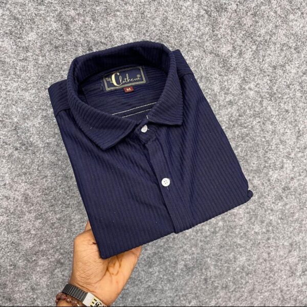 mens regular fit plain half sleeve shirt in 7 bold colors - Image 2