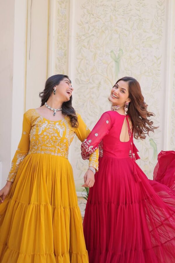 festive long premium gowns in classy colours