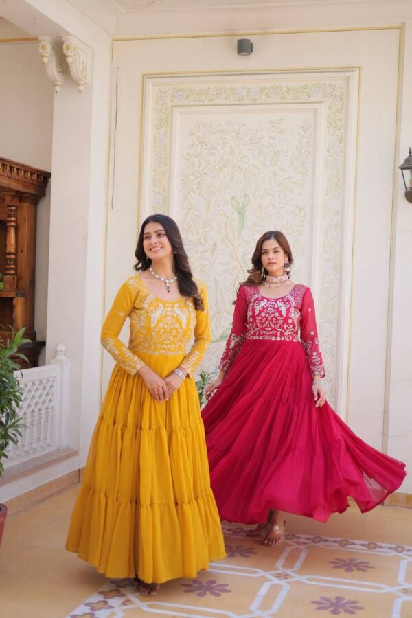 festive long premium gowns in classy colours - Image 12