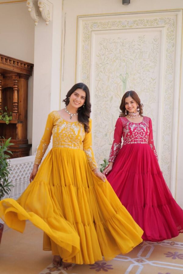 festive long premium gowns in classy colours - Image 13