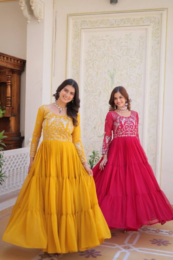 festive long premium gowns in classy colours - Image 11
